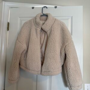 Women's Cozy Tan Teddy Jacket
